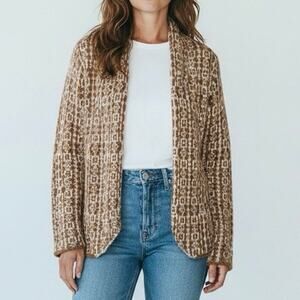 Wooden Ships Mohair Wool Blend Open Cardigan